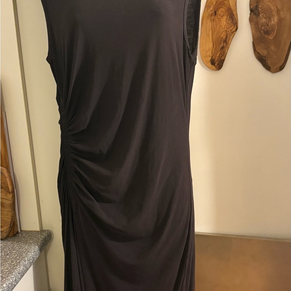 James Perse Body Con Black Asymmetrical Dress